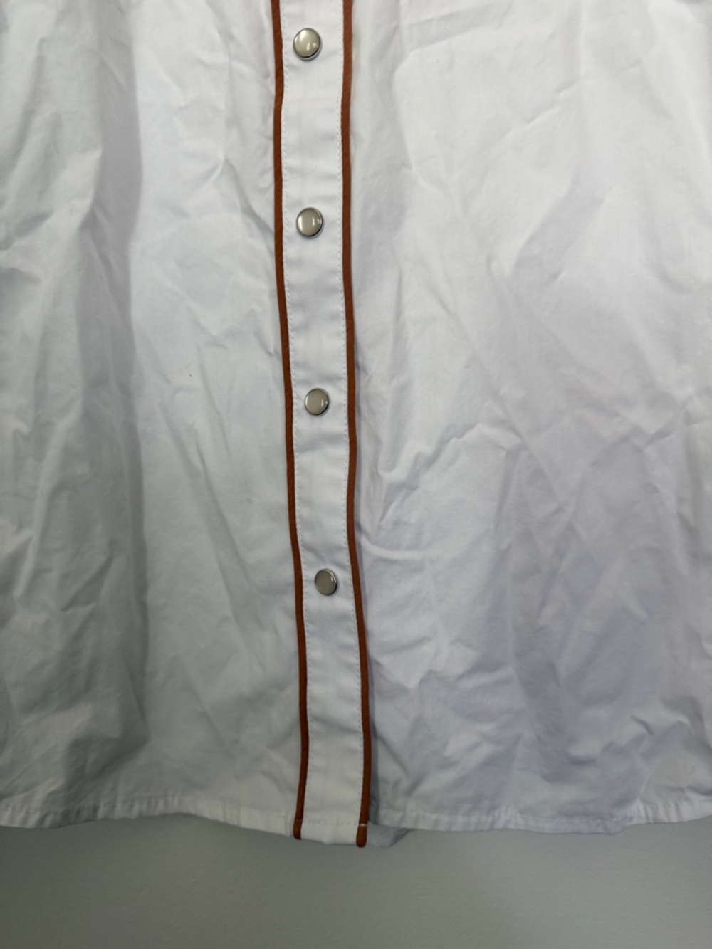 Ace of Diamonds USA Cowgirl Long Sleeve White Button Down Collared Shirt - Picture 5 of 8